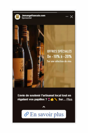 publicité facebook ads épicerie en ligne