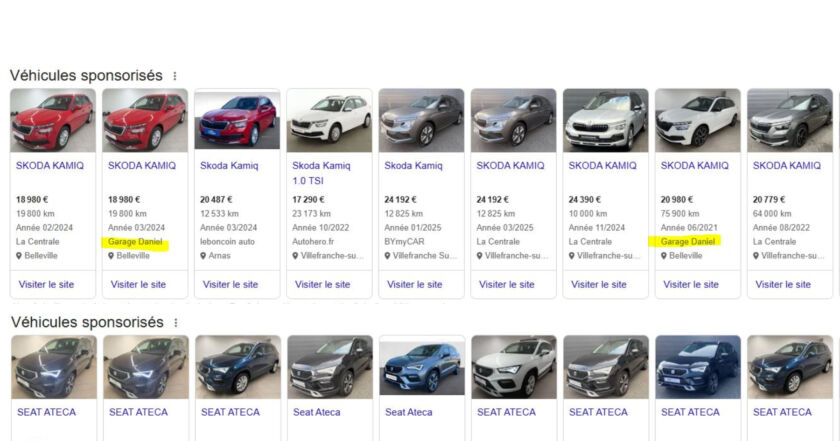 annonces vehicules sur google pour concessionnaires