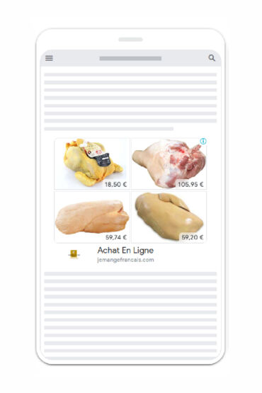 publicité catalogue google épicerie en ligne