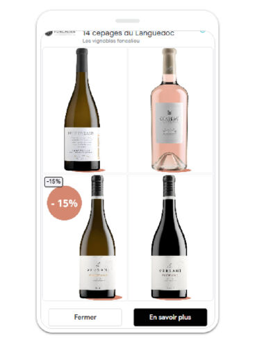 publicité google pour le vin format shooping