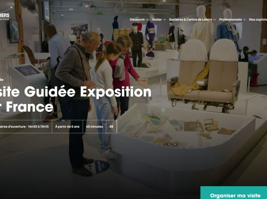 Image du site web de l'envol des pionniers pour illustrer la prestation de google analytics mise en place pour ce musée basé à Toulouse par notre agence.