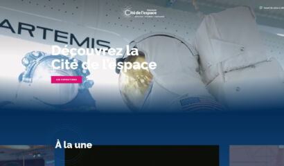Image d'une des pages du site de la cité de l'espace afin d'illustrer le travail de web analytique qui a été réalisé pour la cité de l espace toulouse