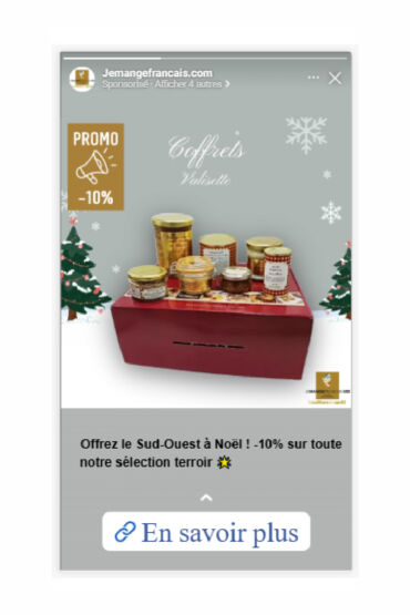 publicité meta ads épicerie en ligne