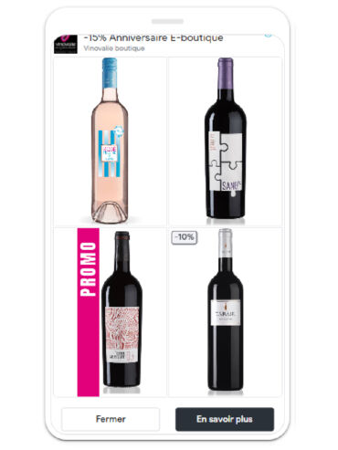 publicité online pour le vin