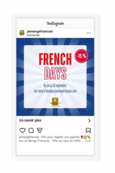 publicité facebook épicerie en ligne