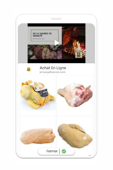 publicité google ads épicerie en ligne