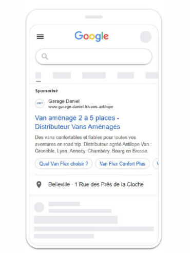 publicité lyon garage google ads