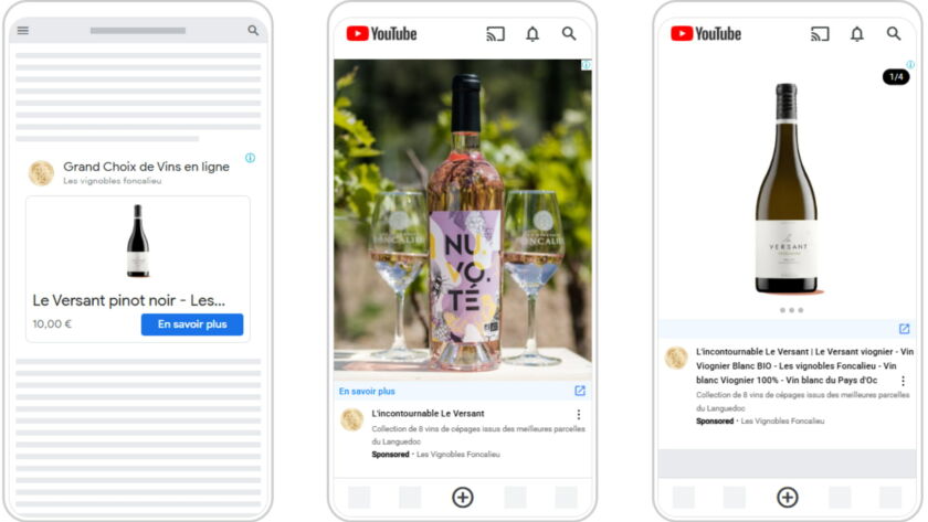 Image illustrant l'étude de cas de la gestion des publicités web pour la coopérative viticole Les vignobles foncalieu