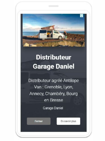 publicité web pour garage