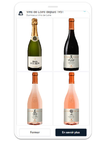 publicité web pour le vin